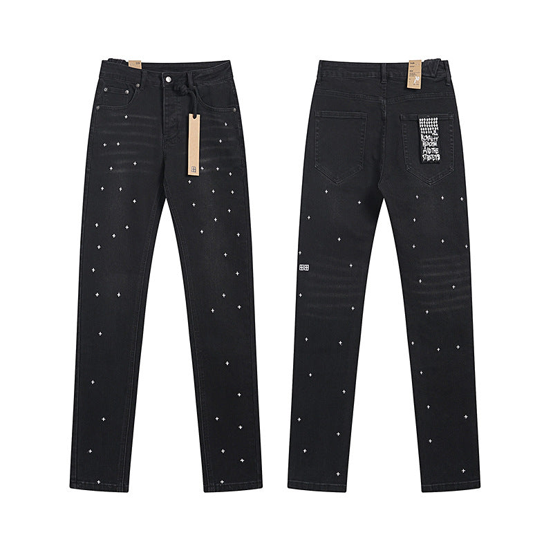 GMabcd Trendy KSUBI Men's Pants Casual Slim Fit Skinny Jeans Stretch Denim Pants