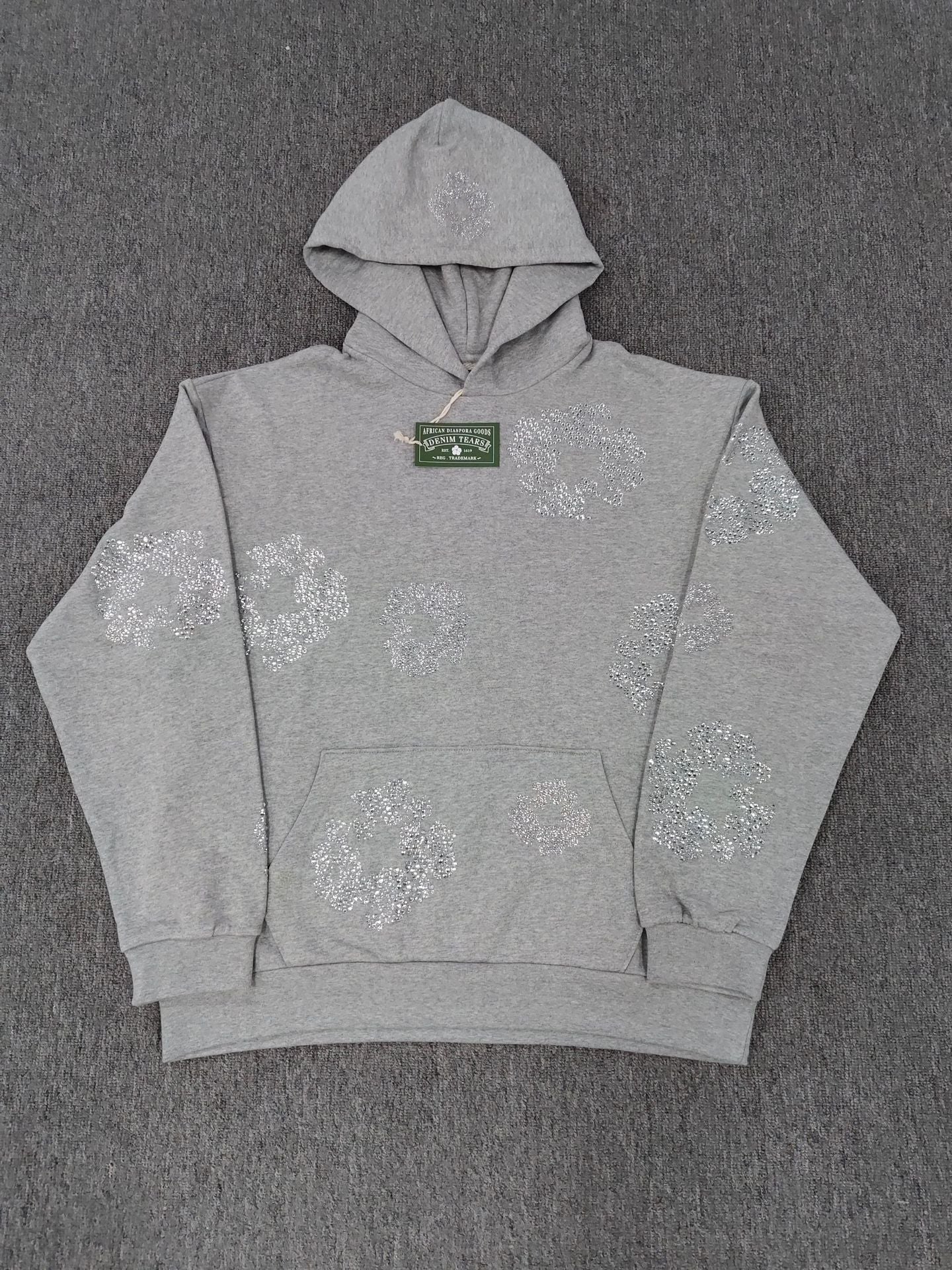 GMabcd Denim Tears Sweatshirt Main Line Kapok Rhinestone Casual Long Pants Hoodie Jacket Men【high quality】