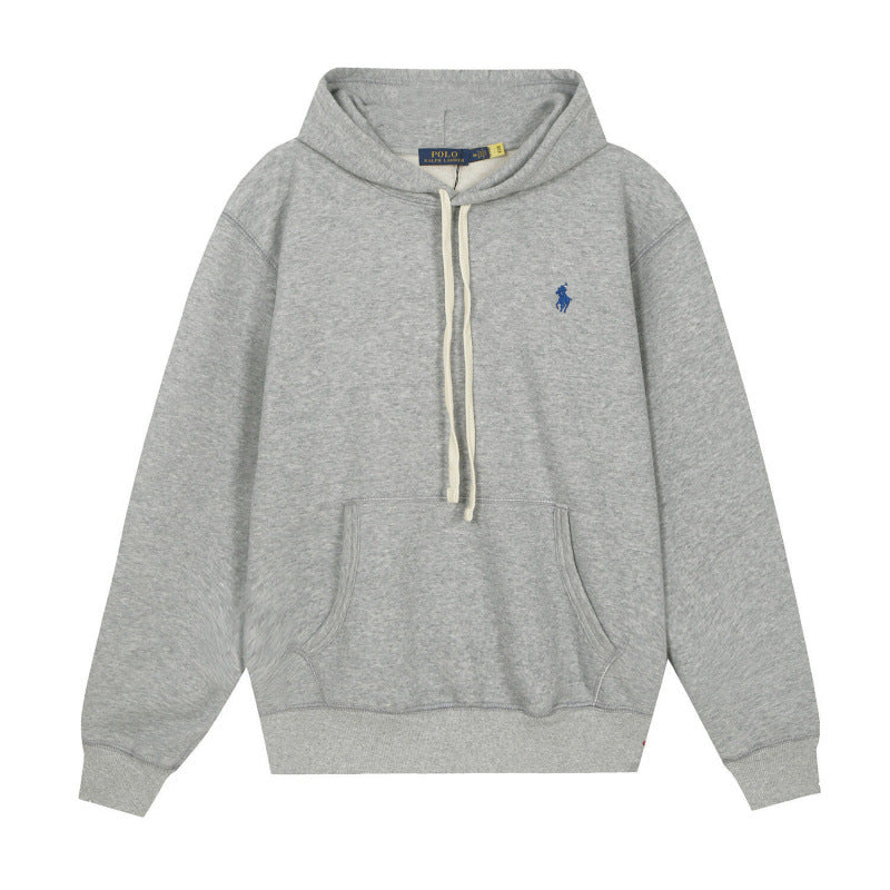 [High quality]RL Raffy Pony Logo Hoodie Women Pure Cotton Heavy Pullover Embroidered Hoodie Men Autumn Winter Couple Long Sleeve Hoodie