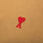Trendy Brand Am* Small Heart Embroidered Shirt Casual Loose Fit Unisex Couple Style Amy Cotton Long Sleeve Top