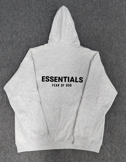 FOG Double-Line Classic Hoodie with Front 3D Letters Loose Fit Unisex Essentials Sweatshirt
