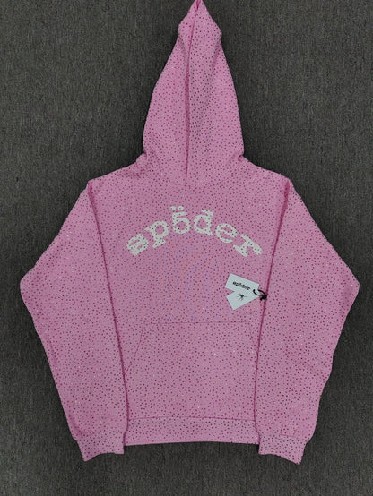 Hoodie Jacket Hip Hop Singer Same Fashion Casual Spider Rhinestone Sp5der Sweater [High Quality]
