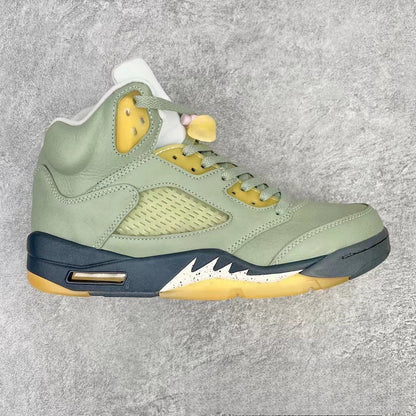 GMabcd-AJ5 High High-Top Basketball Shoes Buckle Broken Rukawa Kaede White Cement Ice Blue Low-Top Cushion Men and Women Sneakers