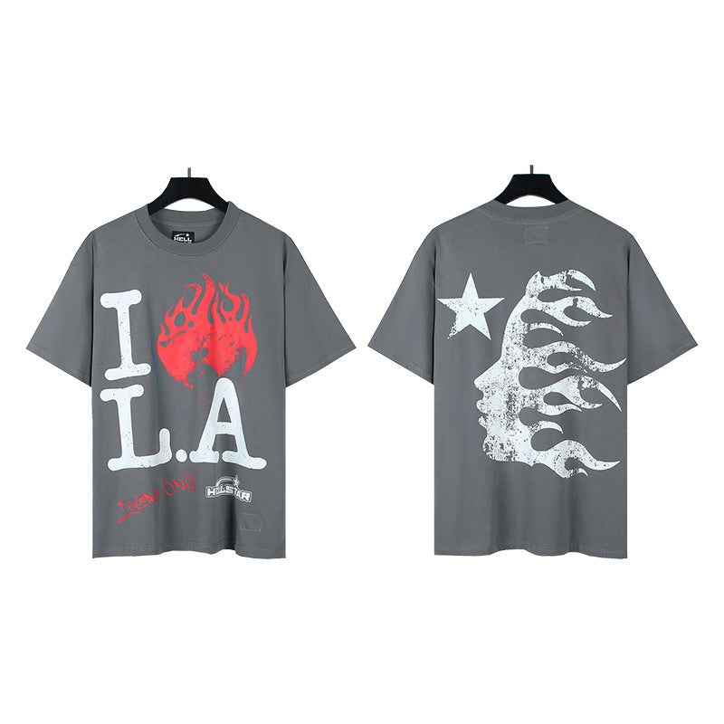 [1]TTY Summer Couples Wear plus Size Loose Pullover Short Sleeve T-shirt Youth Tee