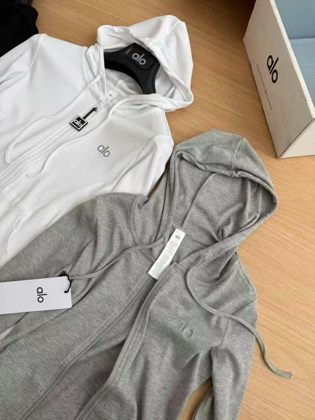 A-L High-Quality Hooded Zipper Jacket and Pleated Skirt Set Two-Piece Slim Fit Versatile Yoga Sports