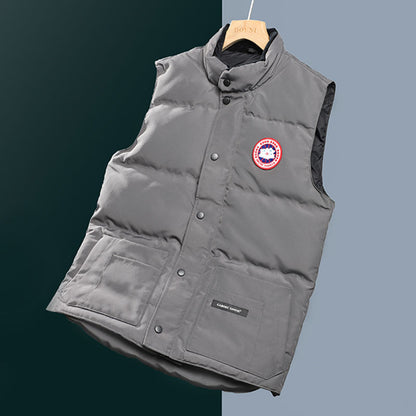 Big Goose Vest for Men Winter Warm Non-Slip Waterproof Down Jacket Thickened Casual Sports Vest New Sleeveless