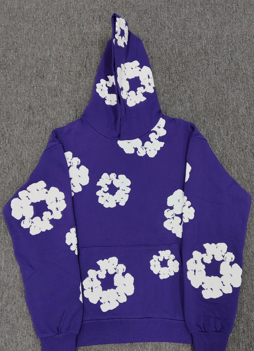 [High Quality Version] All Cotton Denim Tears Hoodie Kapok Hoodie American High Street Trendy Sweatshirt