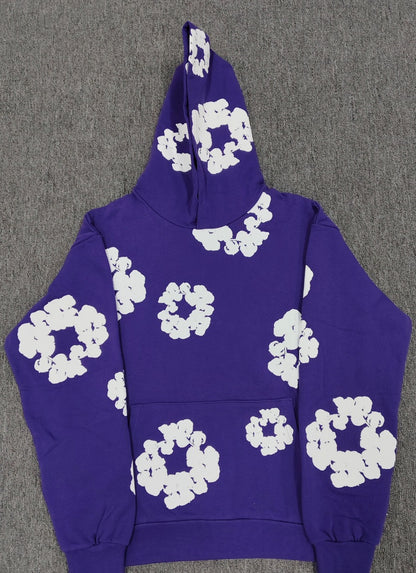 [High Quality Version] All Cotton Denim Tears Hoodie Kapok Hoodie American High Street Trendy Sweatshirt