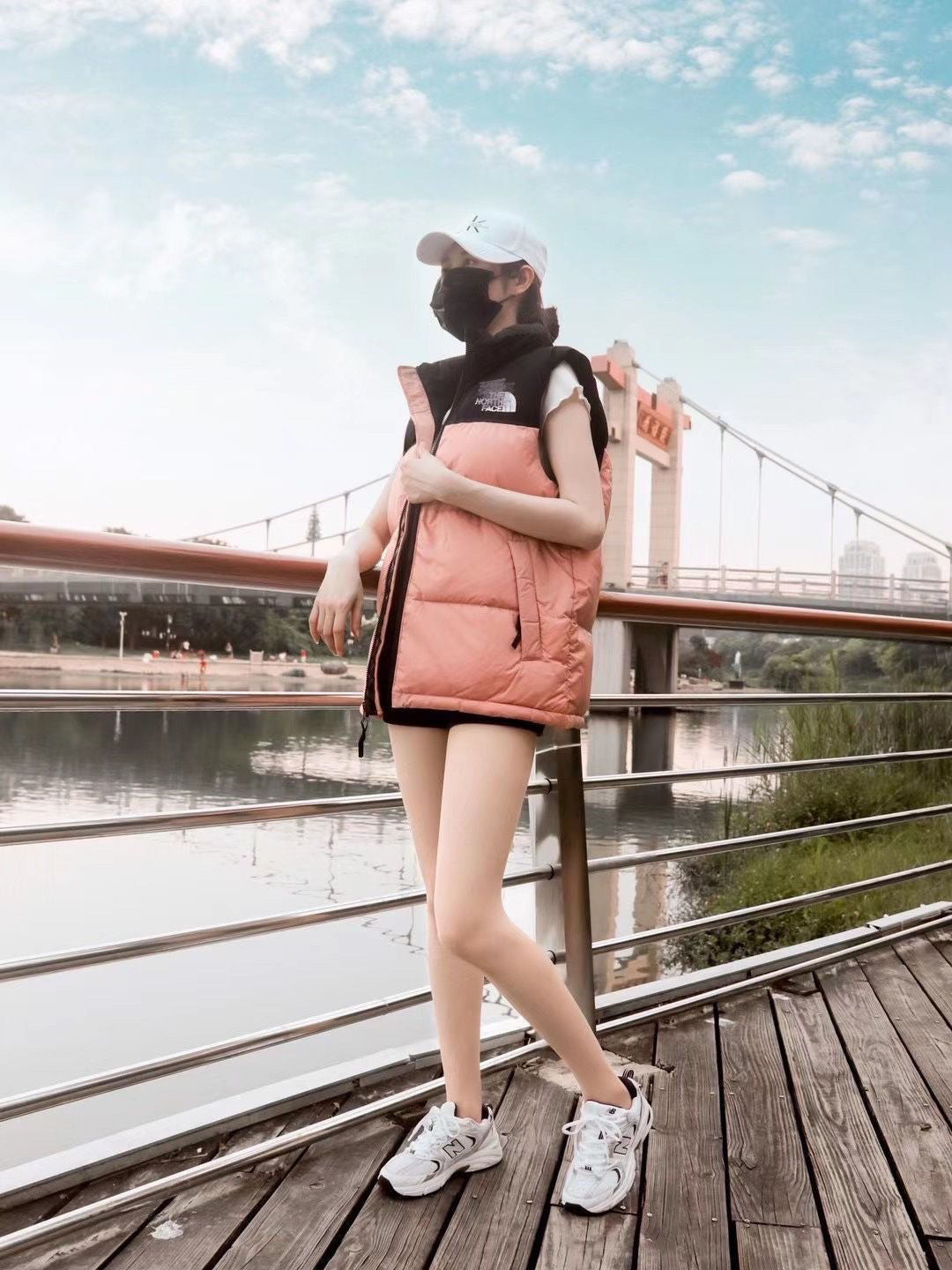 GMabcdNorth-Face 1996 Down Vest Unisex American Version TNF700 Puff Embroidery Winter Vest Couple Style Reversible