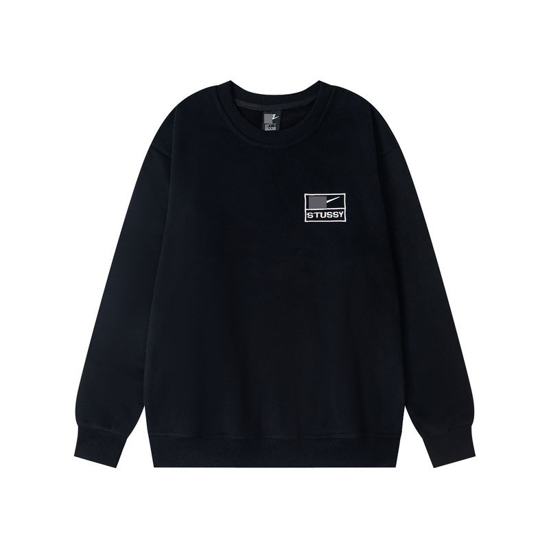 GMstuxN Letter Collaboration Hoodie Classic Letter Embroidery Hooded Sweatshirt Heavyweight Casual Jacket for Men