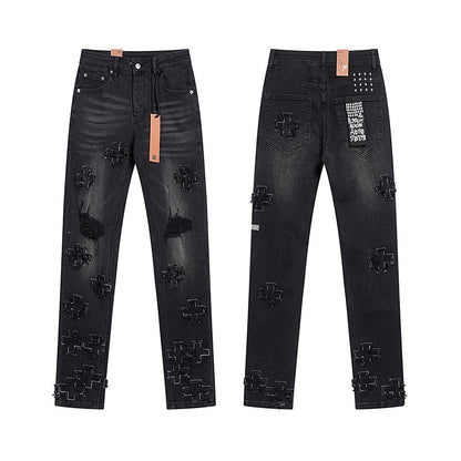 GMabcd Trendy KSUBI Men's Pants Casual Slim Fit Skinny Jeans Stretch Denim Pants