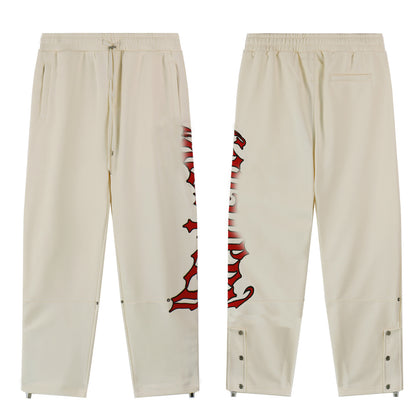 GMabcd Casual Set God-peed Patch Letter Cardigan Hoodie High Street Men's Casual Sweatshirt Sweatpants