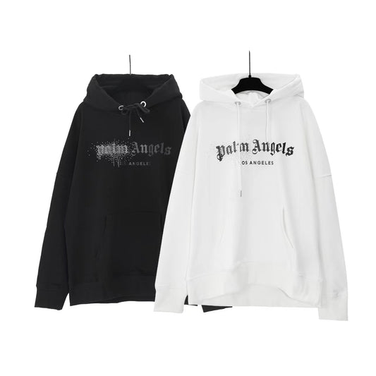 Pullover Sweatshirt for Couples, Simple Letter Print, Drawstring Style, Versatile Hoodie