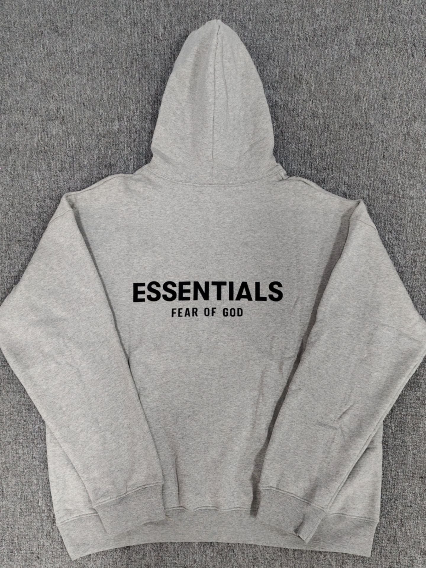 FOG Double-Line Classic Hoodie with Front 3D Letters Loose Fit Unisex Essentials Sweatshirt