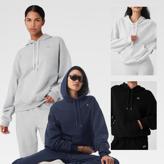 al Autumn Winter 2024 New Trendy Casual Hooded Loose Long Sleeve Sweatshirt Sports Set for Men and Women Couples