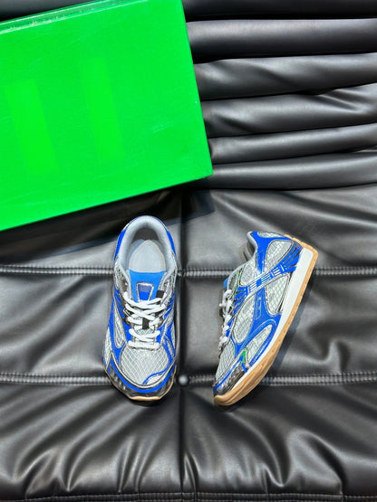 GMabcd New Casual Genuine Leather Mesh Patchwork Dad Shoes Versatile Fashion Couple Lace-up Sneakers