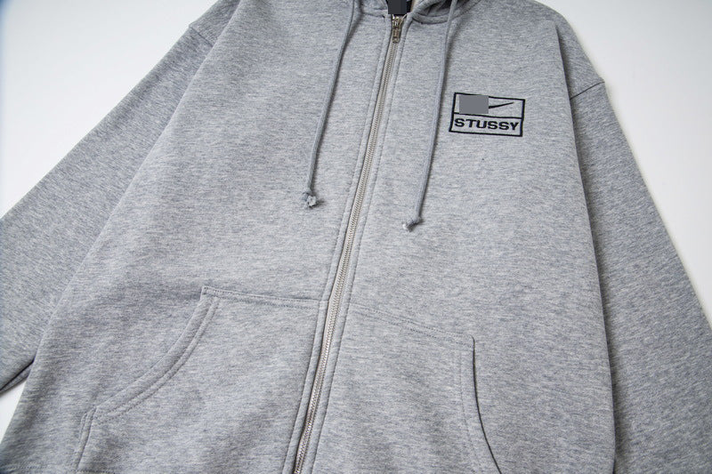 GMstuxN Letter Collaboration Hoodie Classic Letter Embroidery Hooded Sweatshirt Heavyweight Casual Jacket for Men
