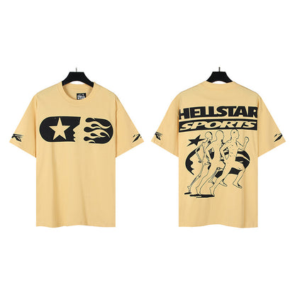 [3]2025 Summer New American Fashion Brand Male and Female Couples Wear plus Size Loose Pullover Short Sleeve T-shirt Youth Tee