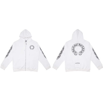 Chrome Heart chrome croix fleece zip hoodie g2
