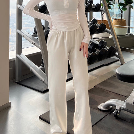 Lulu Same Yoga Wide-Leg Pants Softstreme Pants Exercise Casual Pants Women Loose Straight Slim Fit