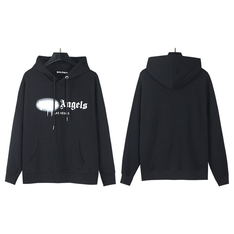 Gmabcd New Spray Paint Graffiti City Letter Logo Printing Terry High Street Couple Hooded Sweater