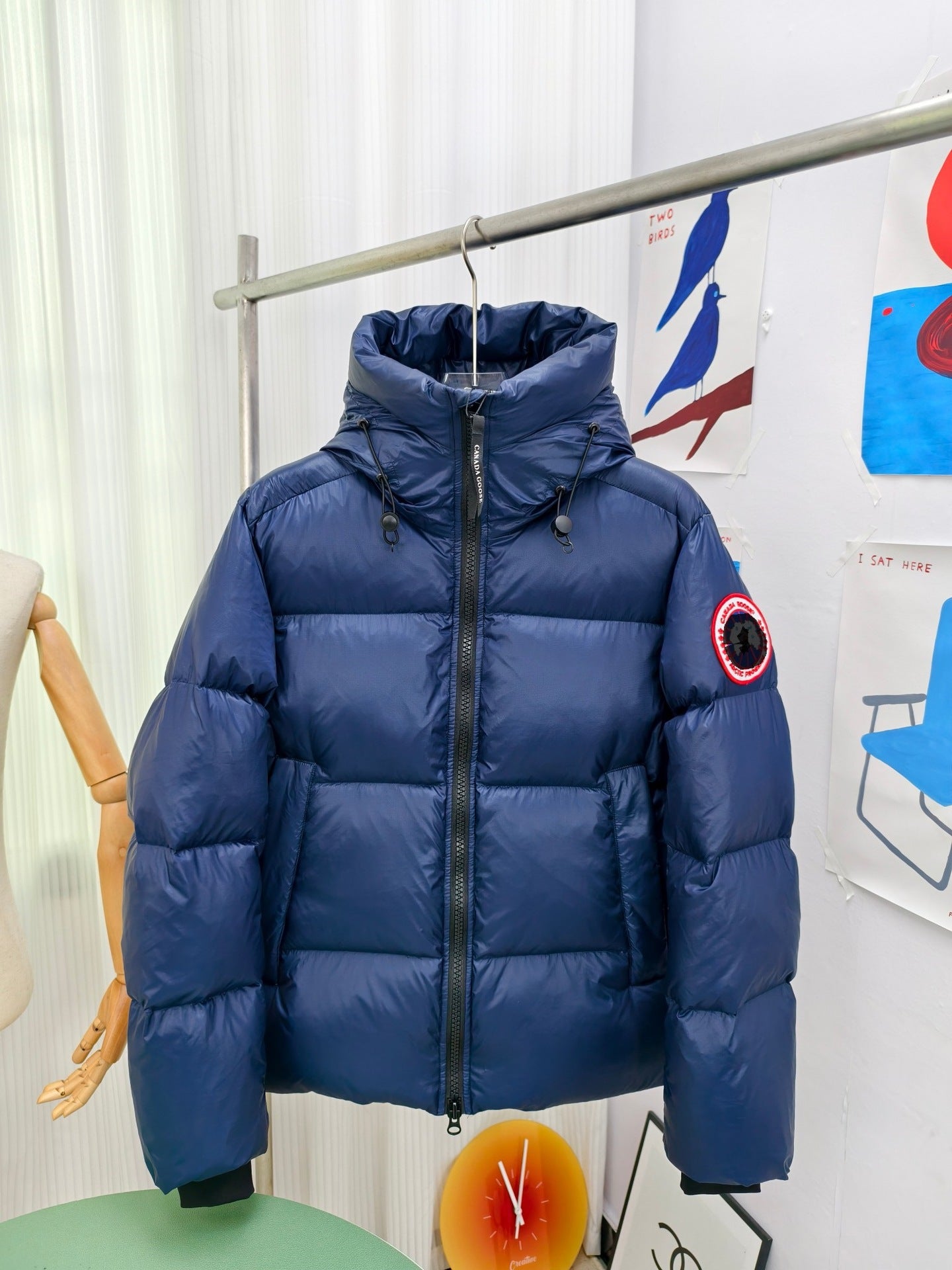 Big Goose Duck Down Hooded Down Jacket Black Unisex New Loose Warm Puffer Coat 2252