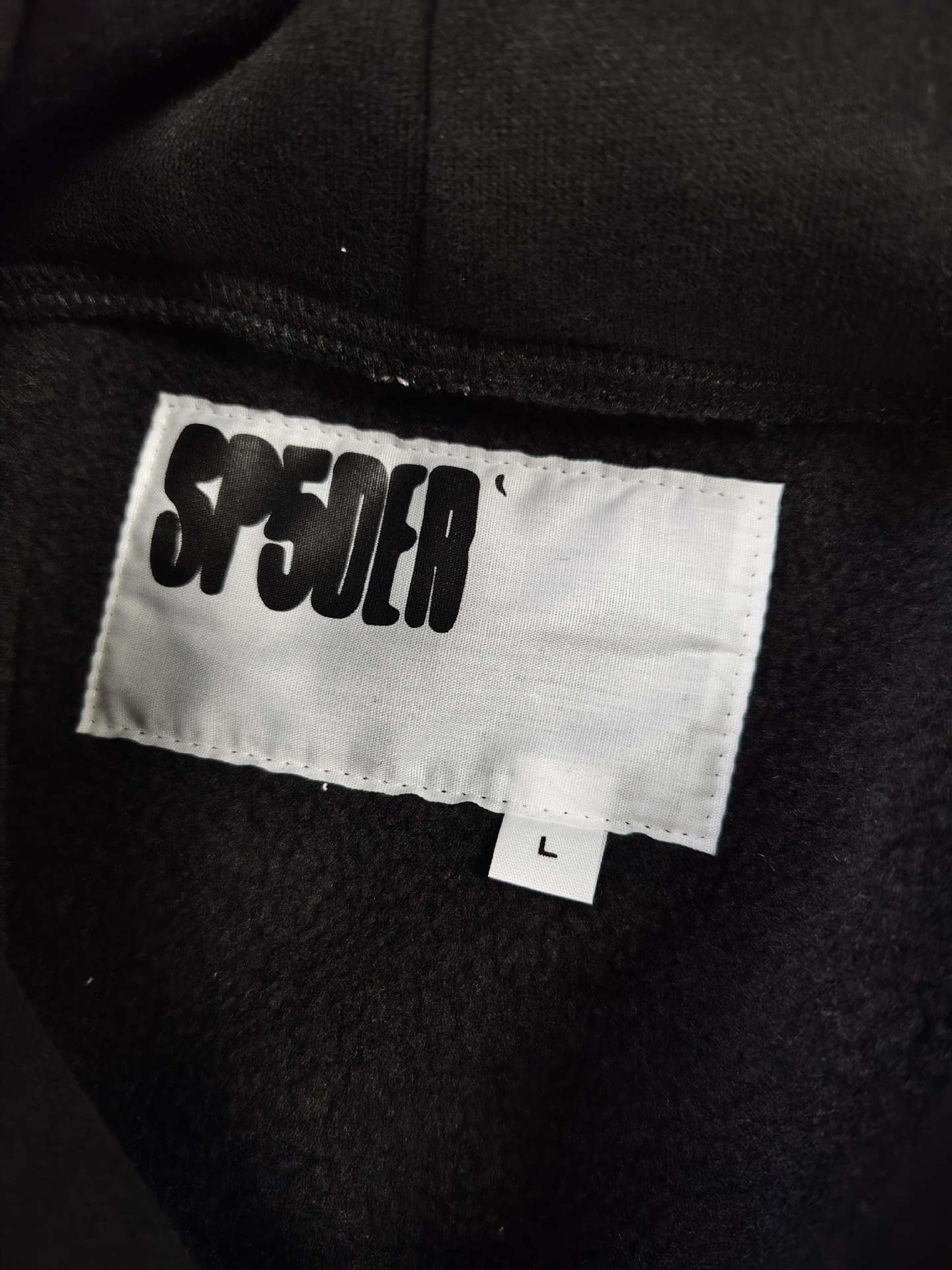 Trendy Brand Hoodie Casual Jacket Letter Black Strap Rhinestone Zipper Sp5-der Sweatshirt Men