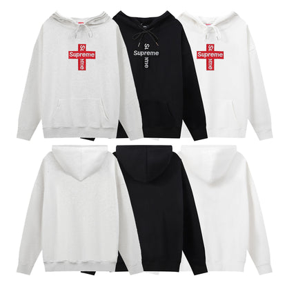 GMSupreme Fleece-Lined Full Series Hooded Sweatshirt Men's Jacket Hoodie BOX Classic Collaboration Long Sleeve