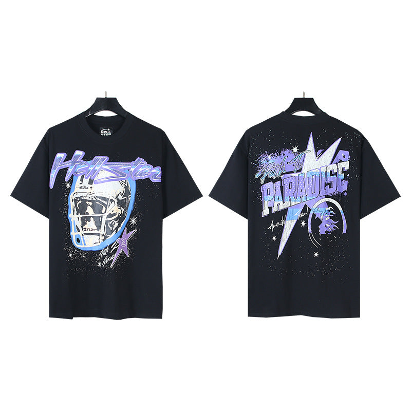 [3]2025 Summer New American Fashion Brand Male and Female Couples Wear plus Size Loose Pullover Short Sleeve T-shirt Youth Tee