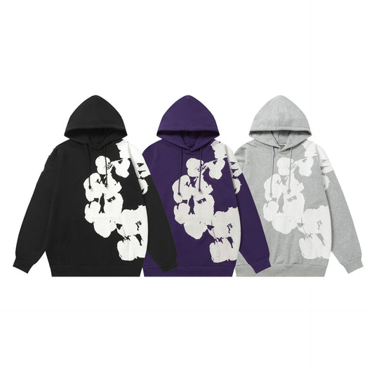 High-Quality Foam Kapok Hoodie High Street Hip-Hop Loose Terry Heavyweight Sweatshirt for Men and Women