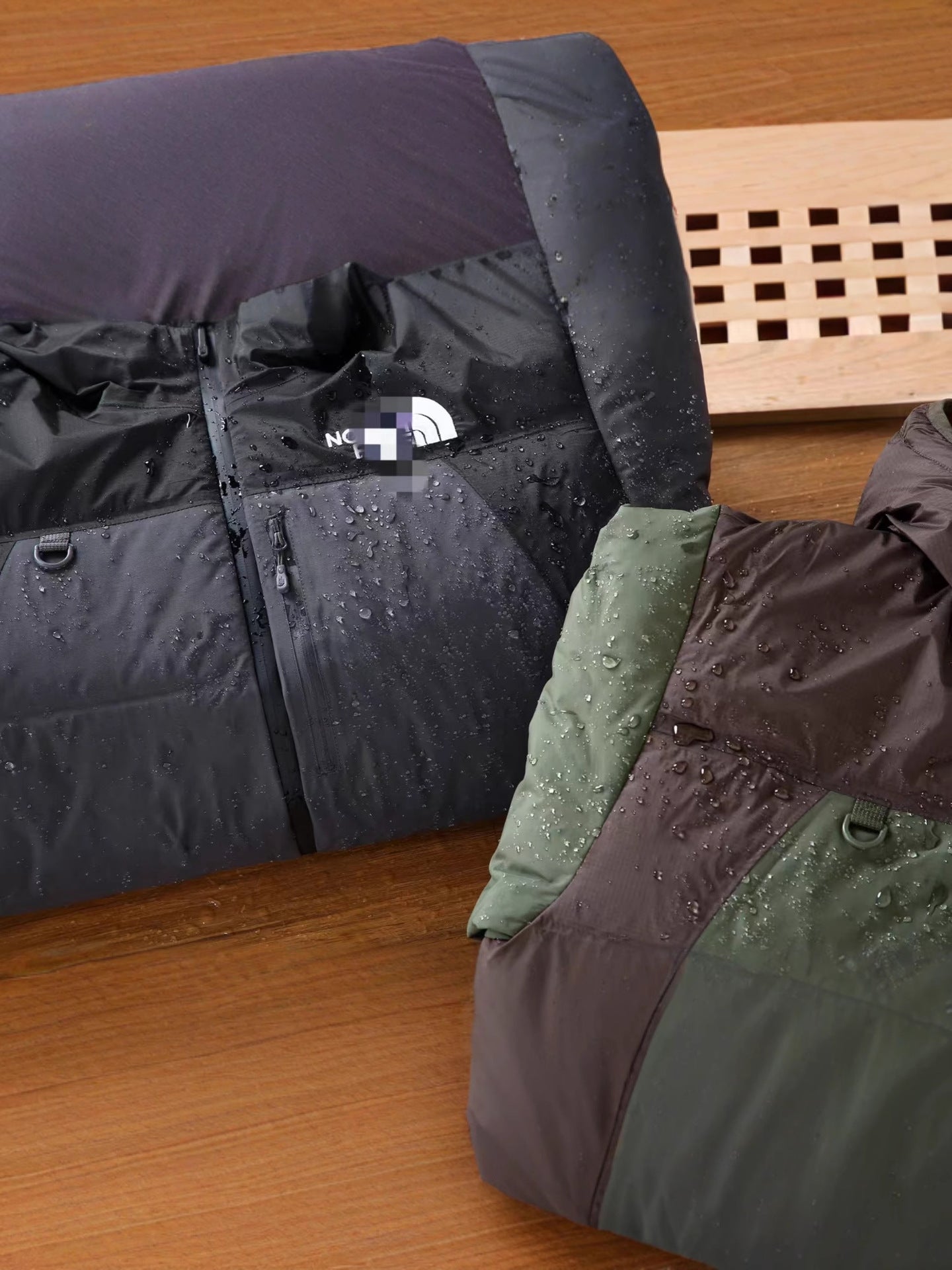GMabcd UE Down Jacket Unisex Color Block T Waterproof Warm Color Block Hooded Thickened Couple Hooded Down Jacket