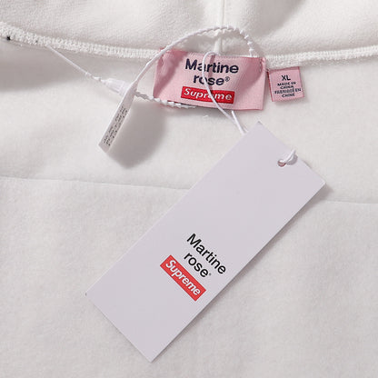 Gmabcd-sup Hoodie Collaboration Joe Loose Fit Autumn Winter Fleece Zipper Jacket Street Fashion Patchwork Hooded Sweatshirt