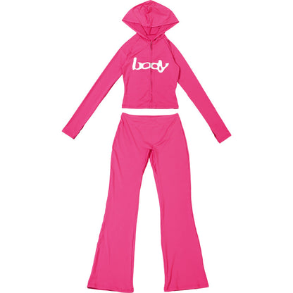 2025 Autumn Women's New Fashion Hooded Camouflage Print Long Sleeve Sports Trendy Slim Fit Long Pants Two-Piece Set