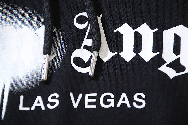 Gmabcd New Spray Paint Graffiti City Letter Logo Printing Terry High Street Couple Hooded Sweater