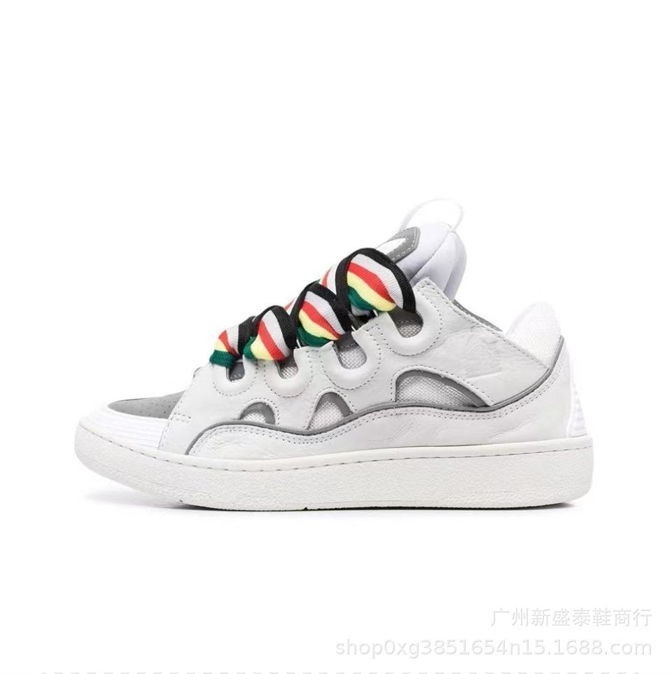 GMabcd Thick-Soled Lace-Up Dad Shoes Couple Training Shoes Casual Sneakers（2）