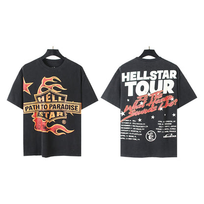 [2]2025 Summer New American Fashion Brand Male and Female Couples Wear plus Size Loose Pullover Short Sleeve T-shirt Youth Tee