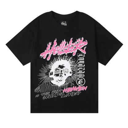2024Summer New European and American Trendy Brand Couples' Outfits Plus Size Loose Pullover Short Sleeve T T-shirt for Teenagers tee