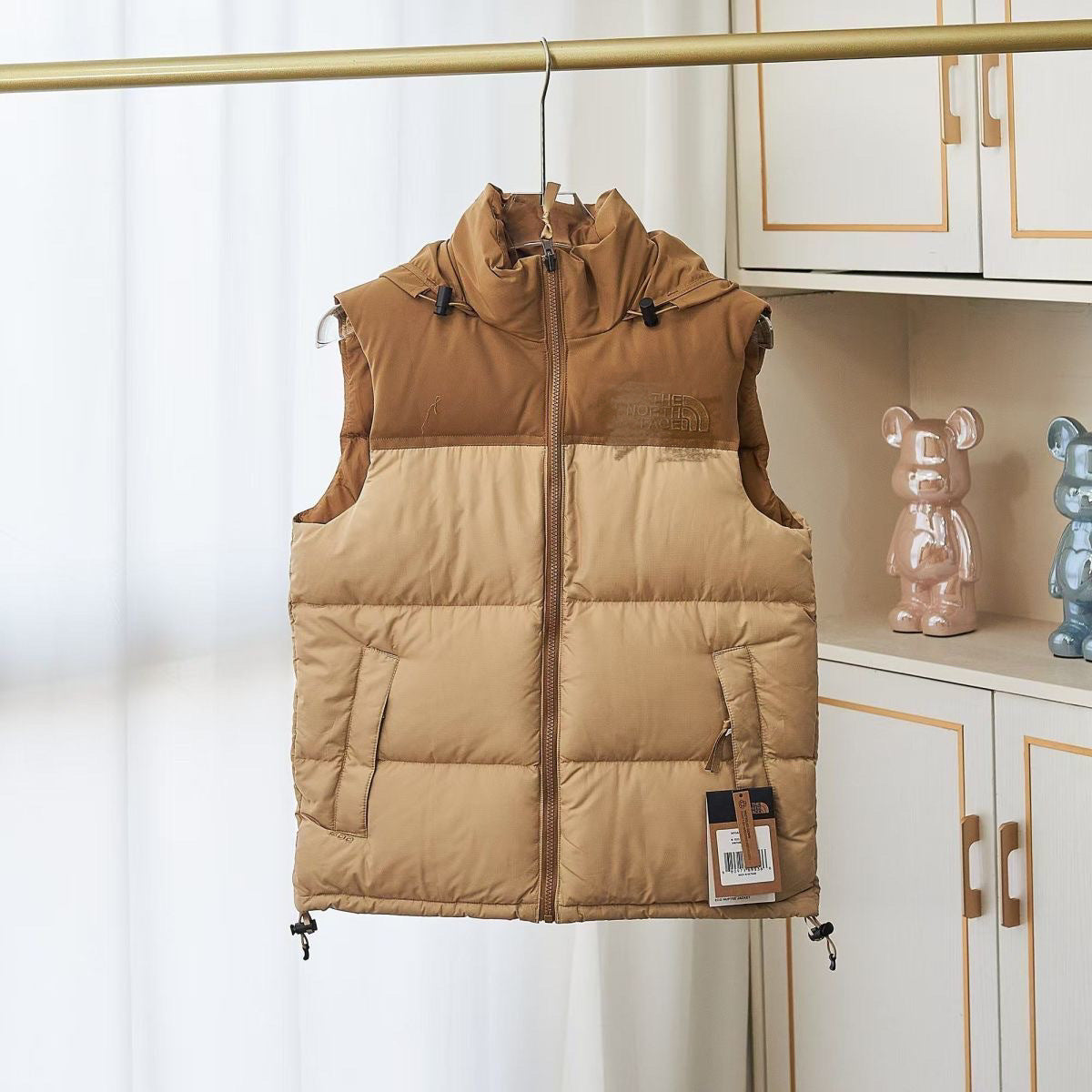 GMabcdNorth-Face 1996 Down Vest Unisex American Version TNF700 Puff Embroidery Winter Vest Couple Style Reversible