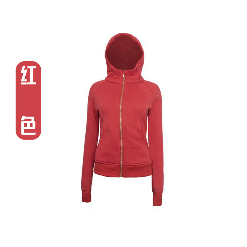Lulu Same Style Scuba Women's Zipper Hooded Sweatshirt Autumn Winter Women's Outdoor Casual Warm Top Sports Jacket