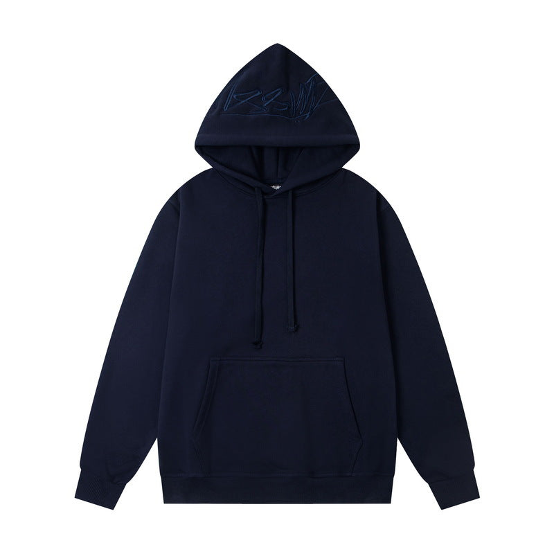 GMstuxN Letter Collaboration Hoodie Classic Letter Embroidery Hooded Sweatshirt Heavyweight Casual Jacket for Men
