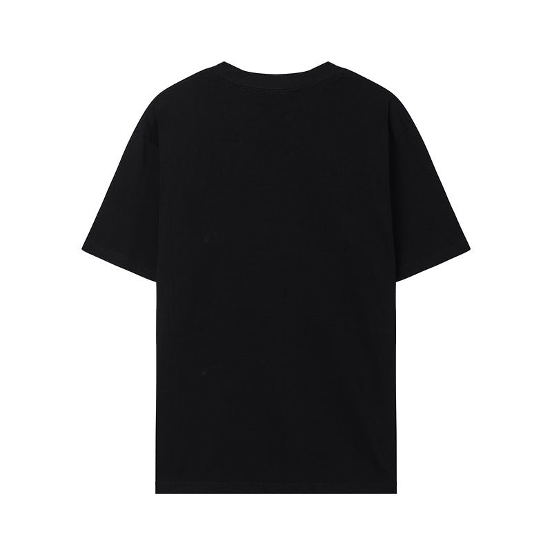 FQG Wheat Ear Short Sleeve 2025 Summer New European and American Trendy Brand Men's Plus Size Loose T-Shirt