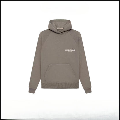ESSENTIALS HOODIE FOG Season 8 Flocked Small Label Versatile Hooded Sweatshirt Fleece Lined