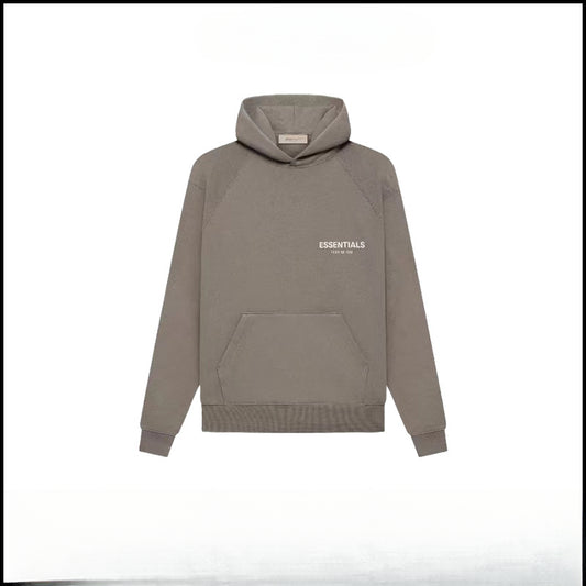 ESSENTIALS HOODIE FOG Season 8 Flocked Small Label Versatile Hooded Sweatshirt Fleece Lined