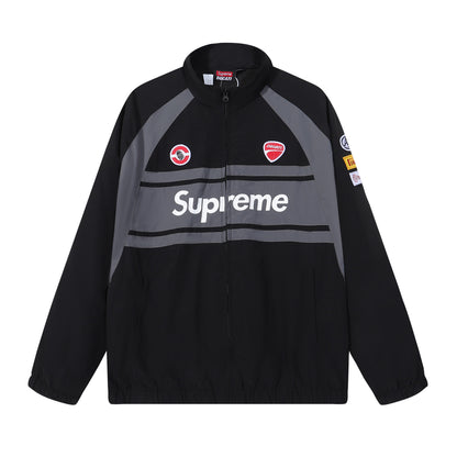 Supreme Ducati Collaboration Racing Style Windbreaker Jacket for Men