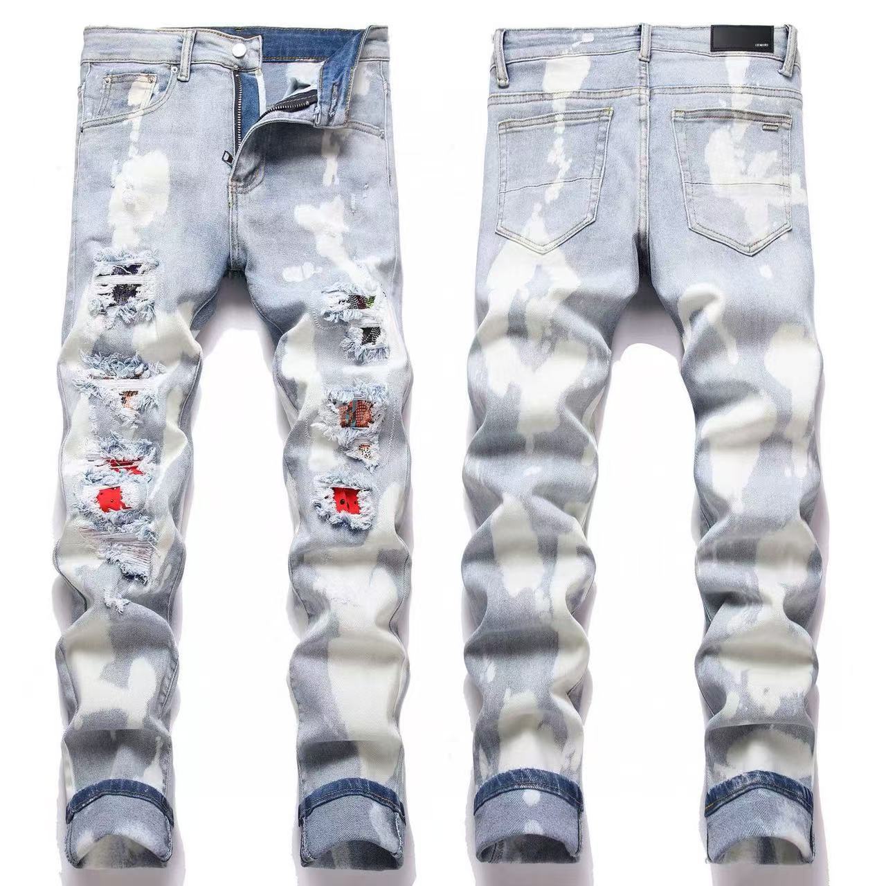 GMAM Heavy Craft Washed Distressed High Street Embroidered Unisex Jeans