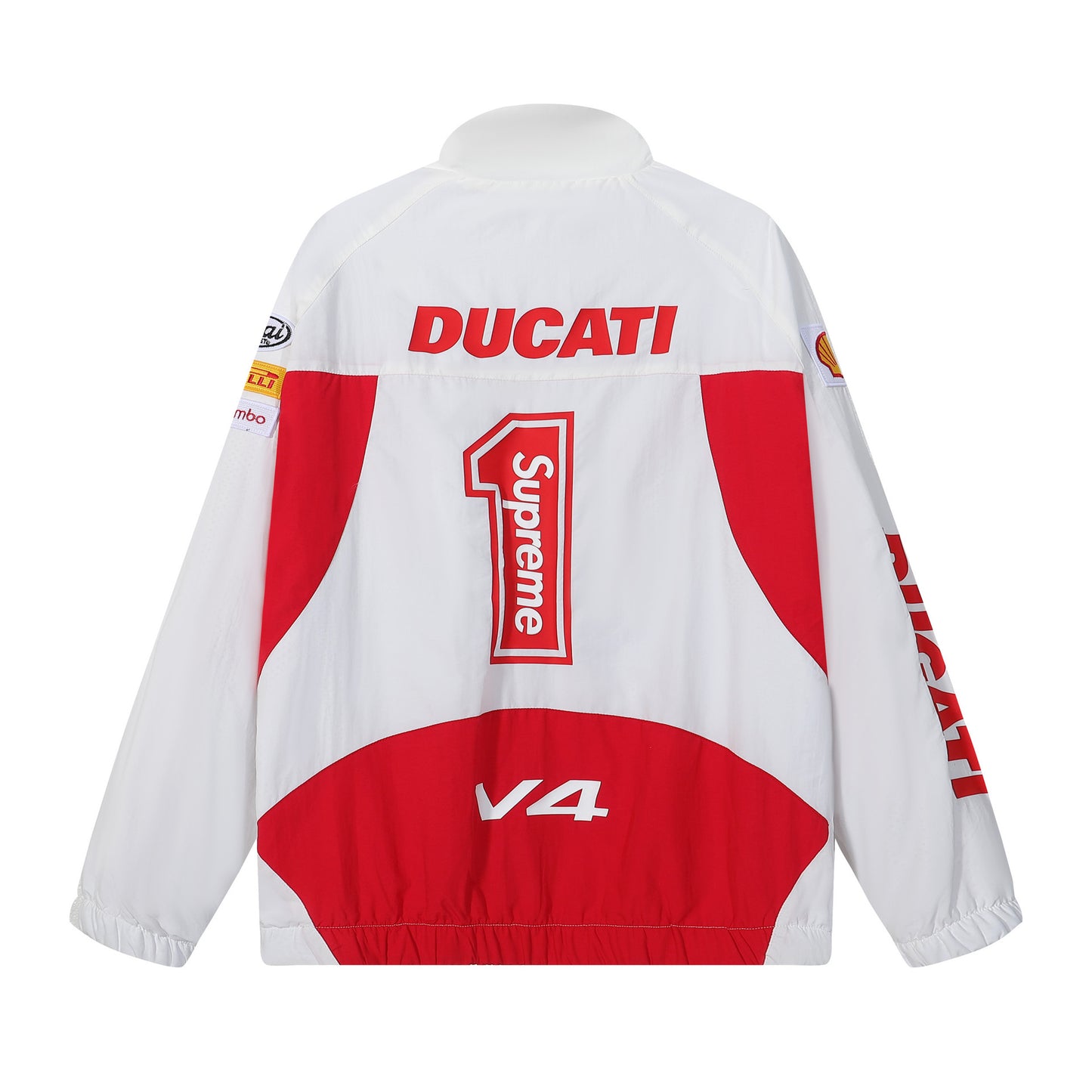 Supreme Ducati Collaboration Racing Style Windbreaker Jacket for Men