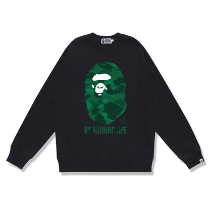 GMabcd Terry Sweatshirt for Men, Autumn and Winter Long Sleeve Letter Print Loose Round Neck Pullover Casual Top Trendy