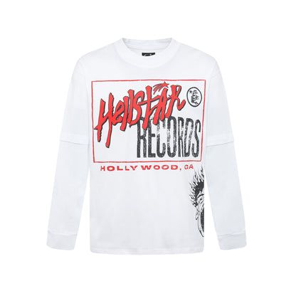 HS American Style Oversized Long Sleeve T-Shirt Autumn Base Shirt Men's Pullover Shirt