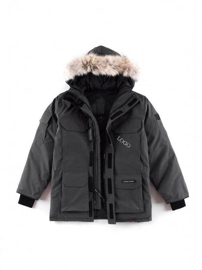 Big Goose New 08 Expedition Parka Classic Warm Hooded Short Down Jacket 4660M