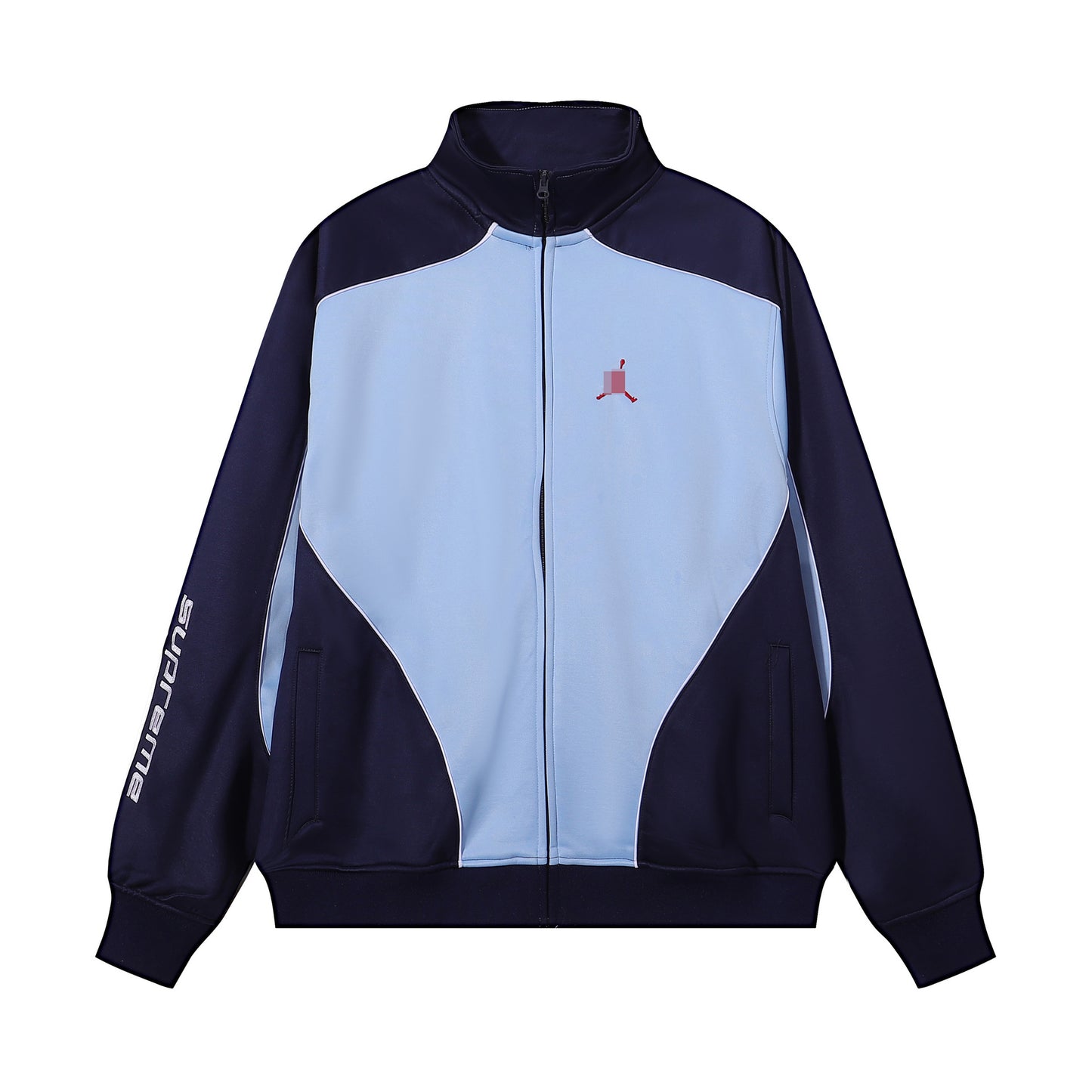 Gmabcd-sup Hoodie Collaboration Joe Loose Fit Autumn Winter Fleece Zipper Jacket Street Fashion Patchwork Hooded Sweatshirt